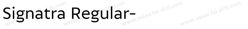 Signatra Regular字体转换